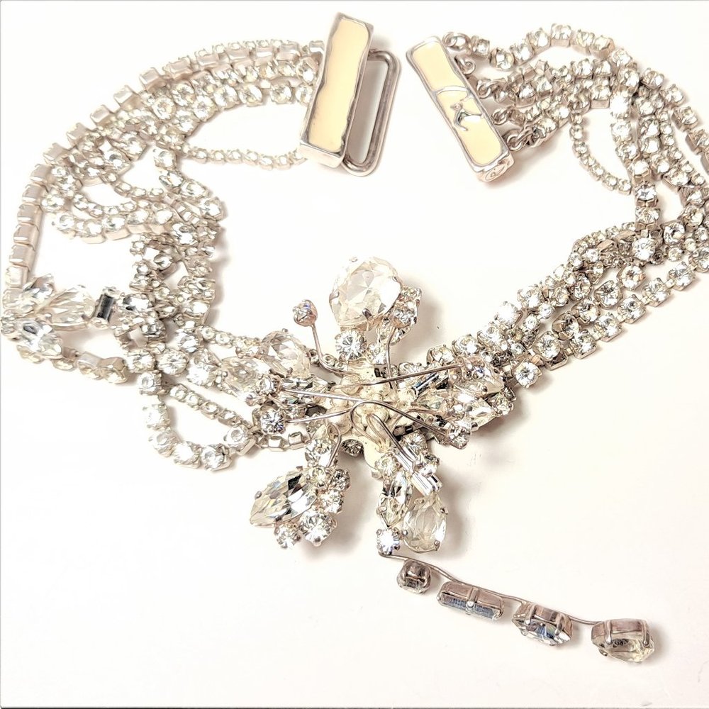 Vintage Christian Lacroix Runway Orchid Necklace